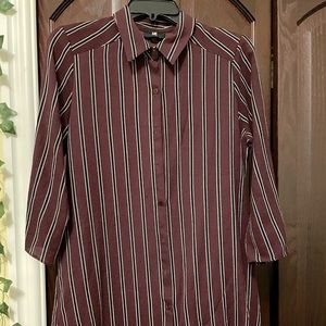 Burgundy Button Down Cardigan with half sleeves